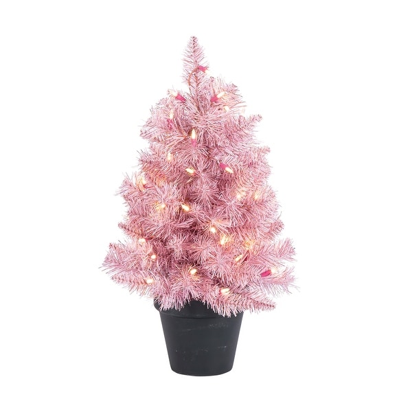 Charming 24 Inch Pink Artificial Tree