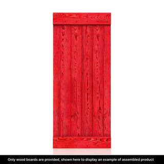 CALHOME 34 in. x 8 in. x 7 ft. Wire Brushed Thermally Modified Red Stained Knotty Pine Tongue and Groove Siding Board(10Pieces) 84X8-WB-RTM-PLK-TG(10)