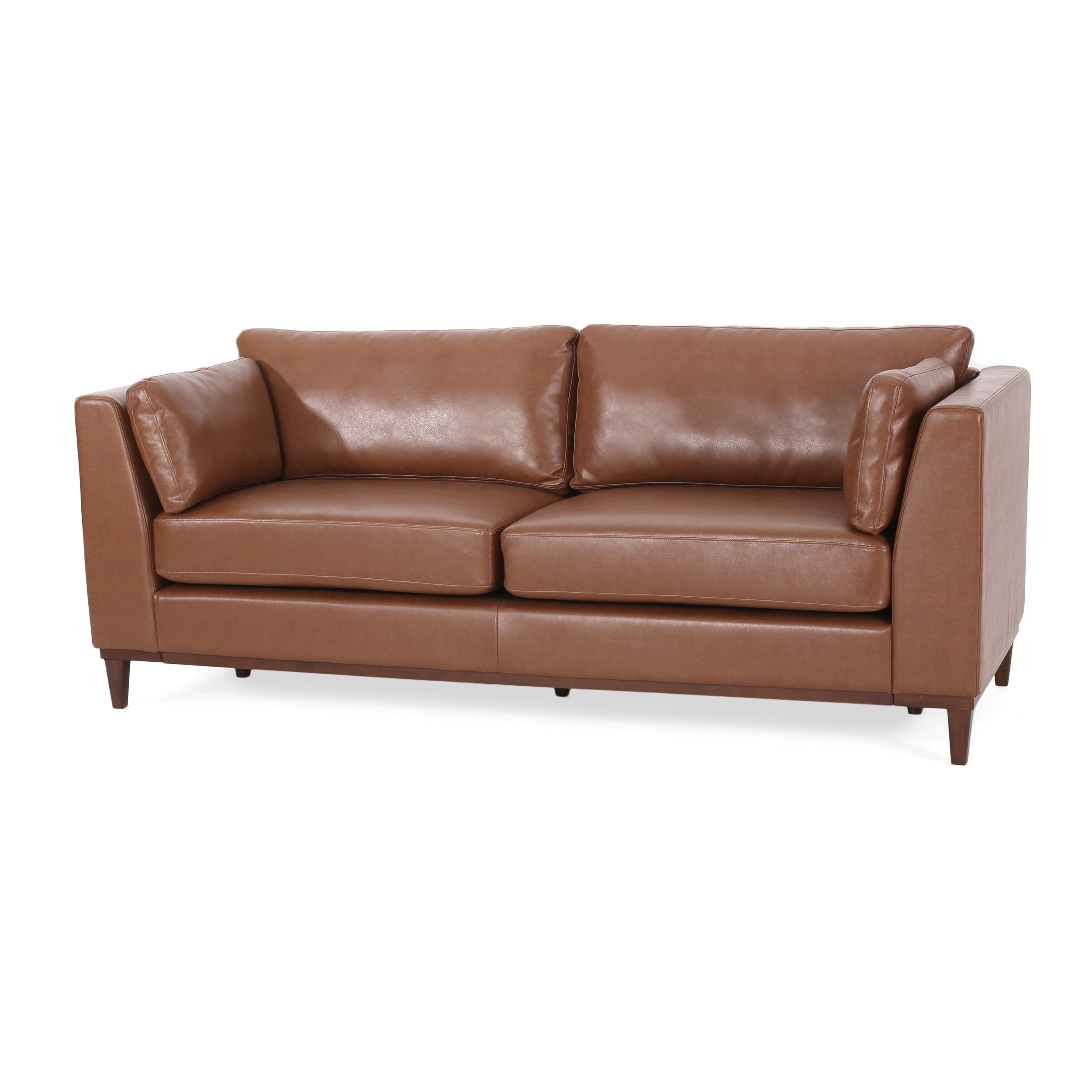 Ayers Contemporary Faux Leather Upholstered 3 Seater Sofa