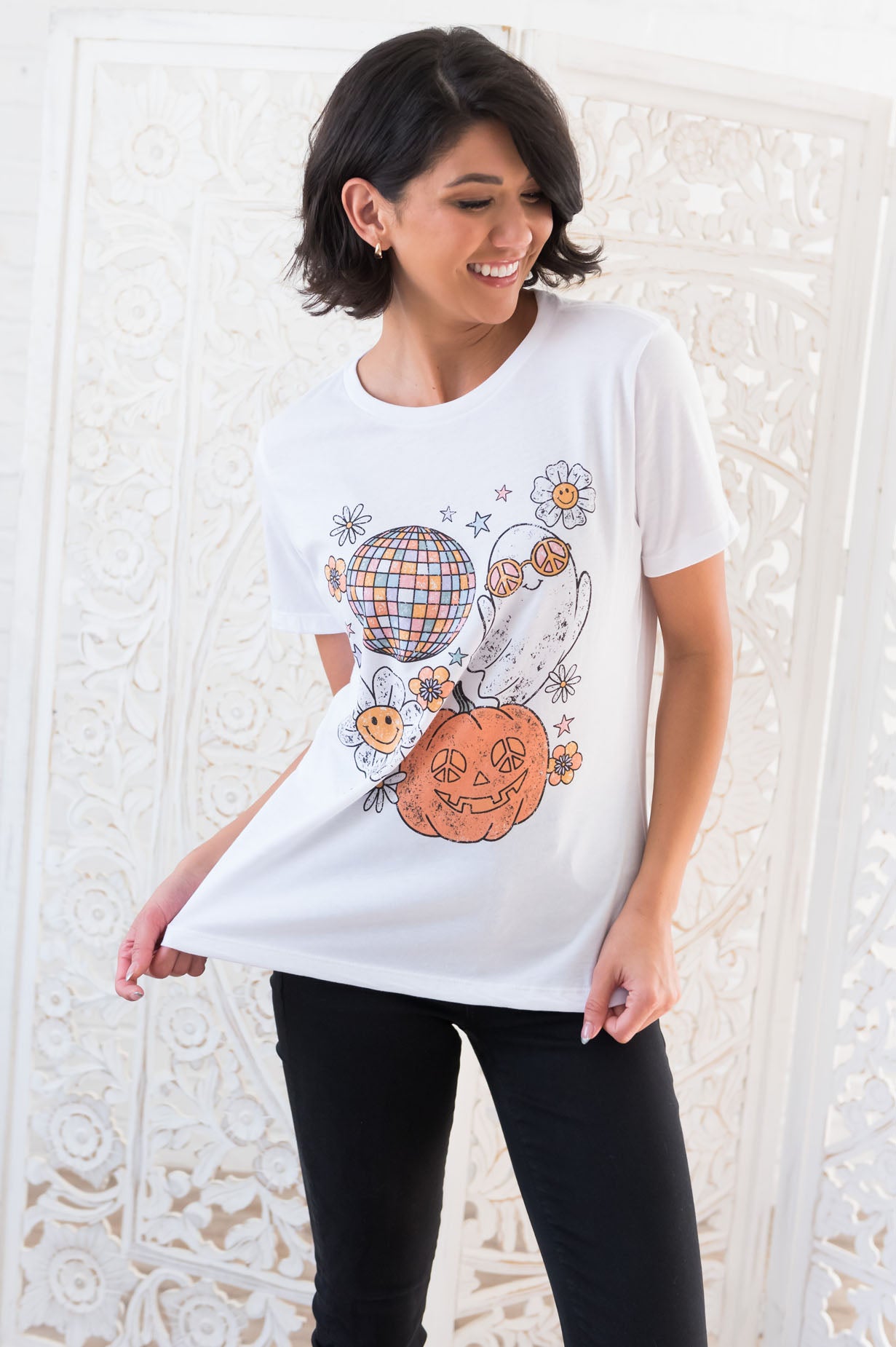 Retro Halloween Modest Graphic Tee