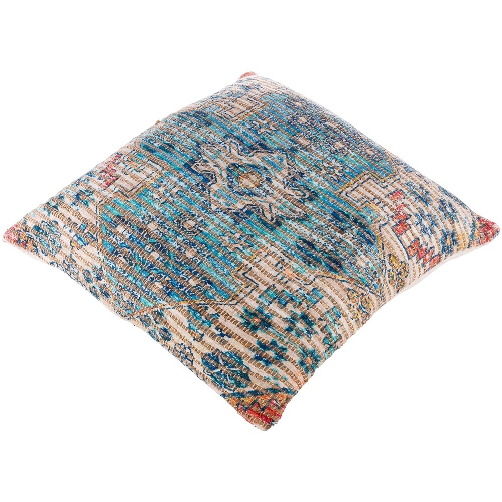 Cresco Vibrant Woven Jute 26 inch Floor Pillow Cover