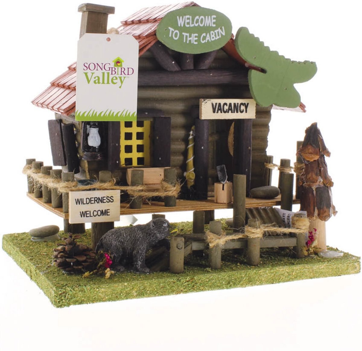 Zingz and Thingz Woodland Cabin Bird House