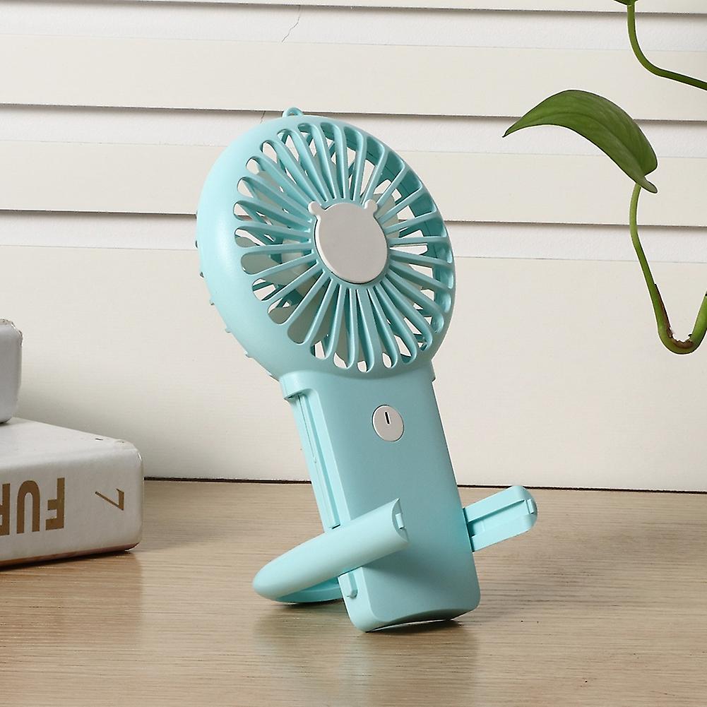 Household Mini Portable Fan Usb Rechargeable Handheld Cooling Fan For Outdoor Travellingblue