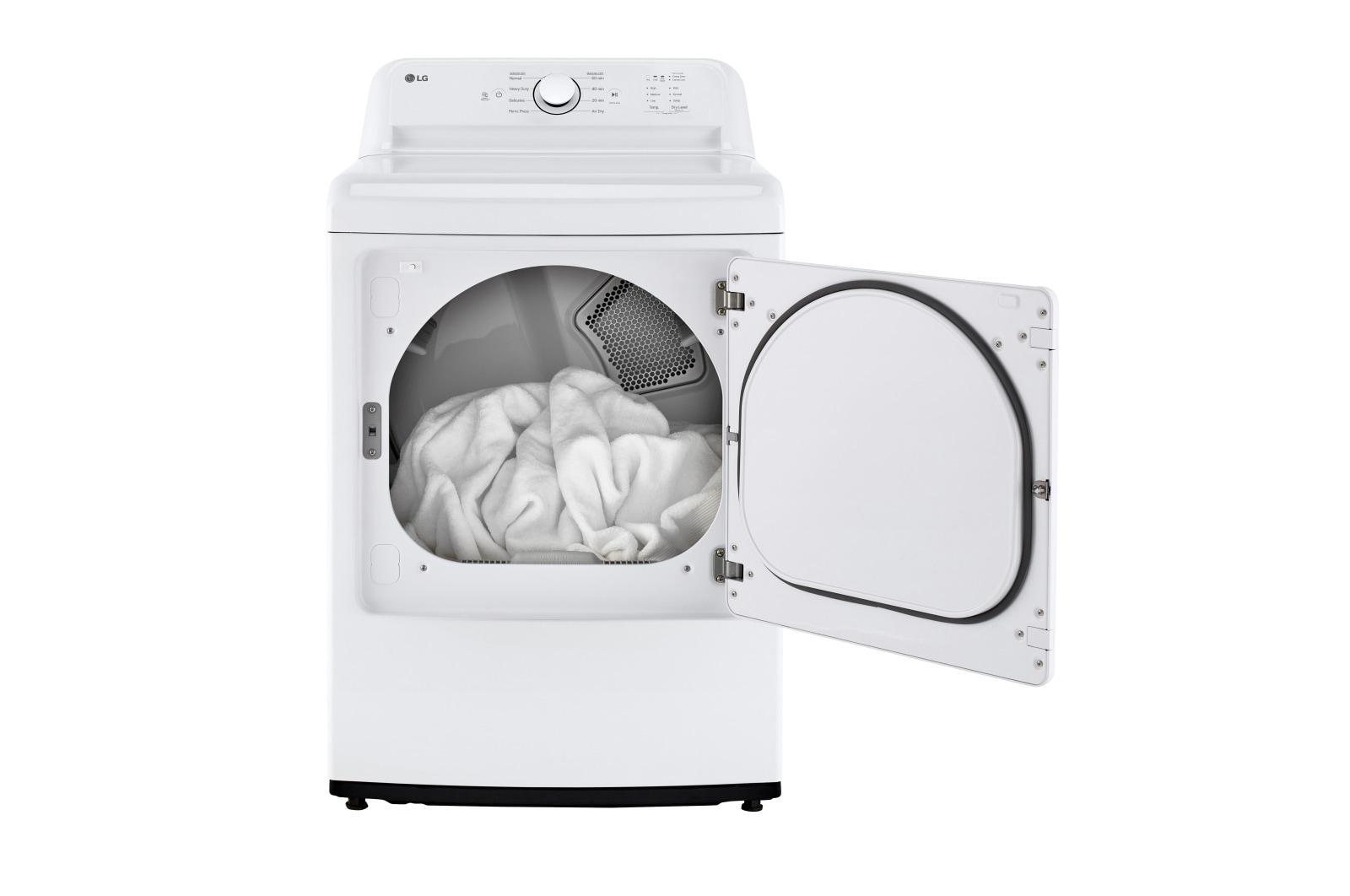 Lg DLE6100W 7.3 Cu. Ft. Ultra Large Capacity Rear Control Electric Energy Star Dryer With Sensor Dry