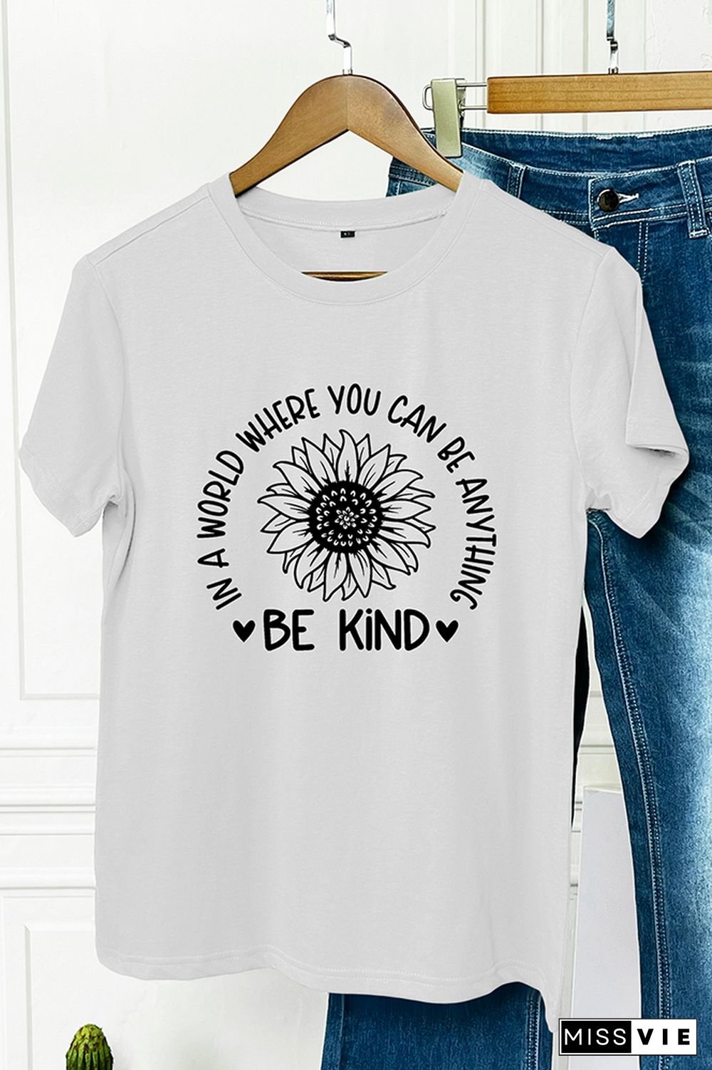 In A World Where You Can BE Anything Be Kind Graphic Tee Wholesale