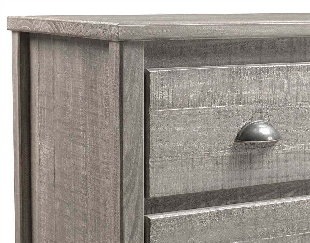 Baja Five Drawer Chest - Rustic Grey Finish