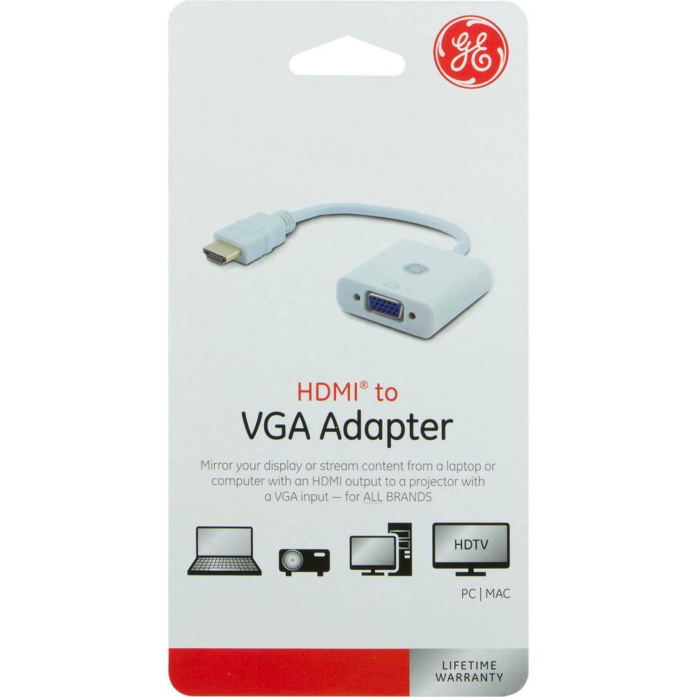 GE 4K HDMI 2.0 to VGA Cable Adapter 33787