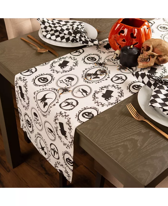 Design Imports Halloween Portrait Table Runner