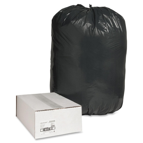 Nature Saver Black Lowdensity Recycled Can Liners  NAT00991