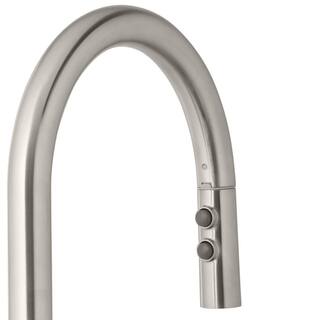 Glacier Bay Upson Single-Handle Touchless Pull-Down Kitchen Faucet with TurboSpray and FastMount and Soap Dispenser in Stainless HD67857-0008D2