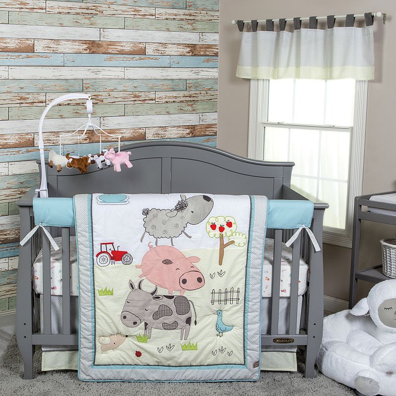 Trend Lab Farm Stack 4-Piece Crib Bedding Set