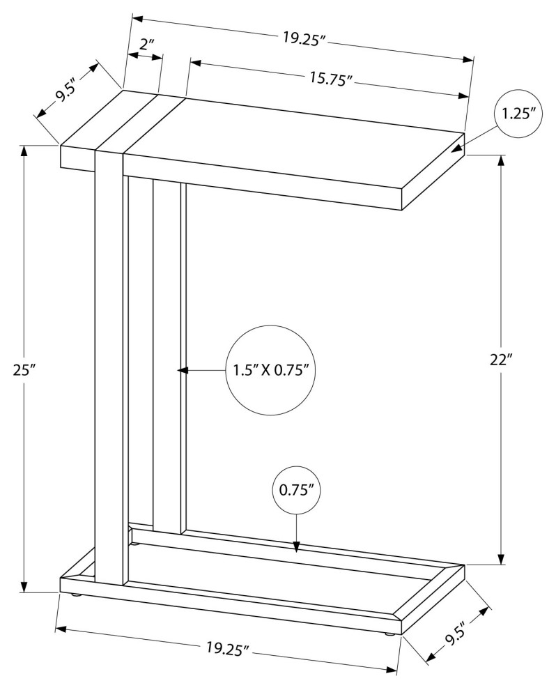 Accent Table Brown Reclaimed Wood Look  Black Metal   Industrial   Side Tables And End Tables   by Monarch Specialties  Houzz