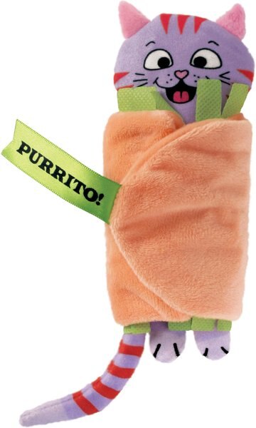 KONG Pull-A-Partz Purrito Plush Cat Toy with Catnip