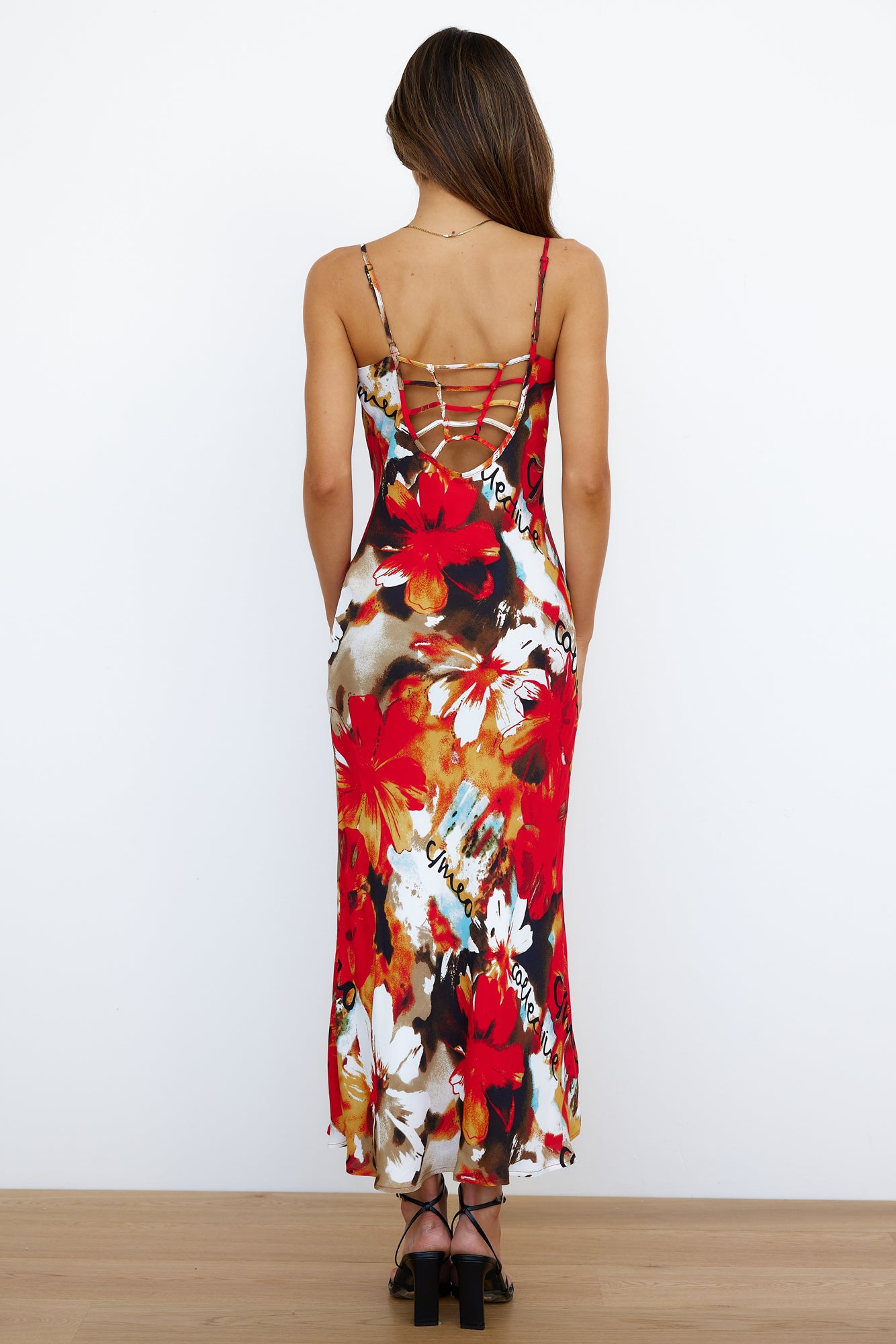 C/MEO ADORE YOU MIDI DRESS MIAMI FLORAL