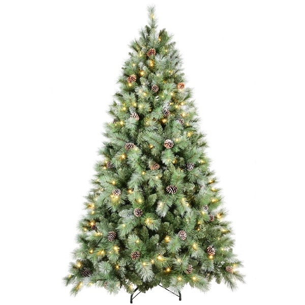 Spray White Christmas Tree with Decorations