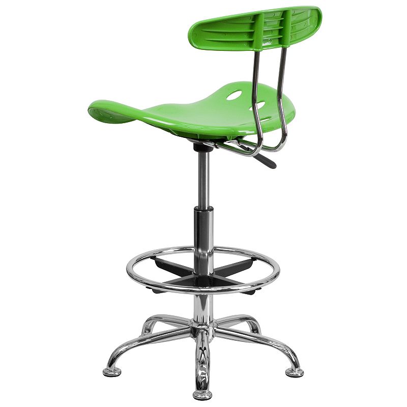 Flash Furniture Bradley Apple Green Tractor Seat Drafting Stool