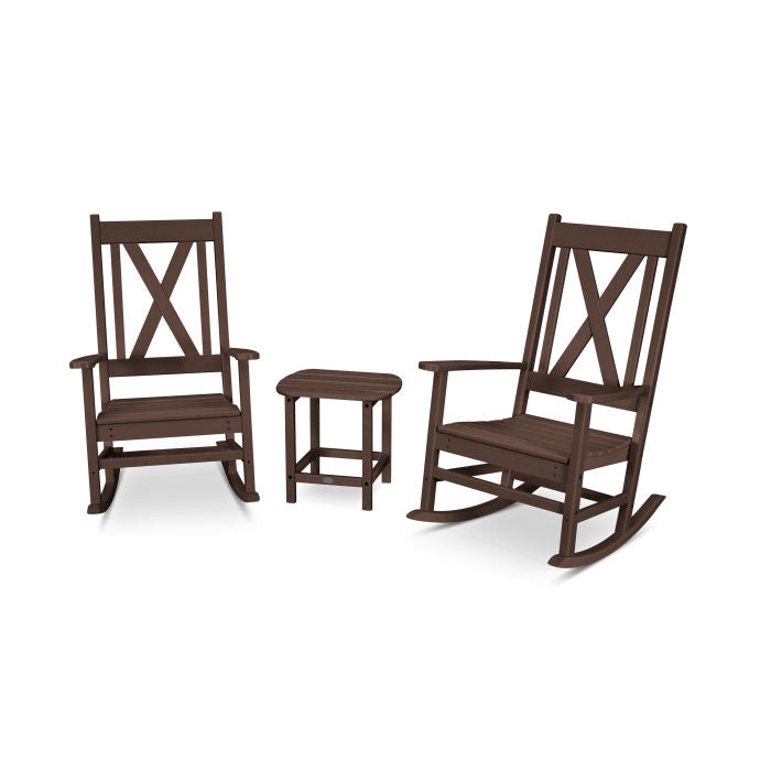 Polywood Braxton 3-Piece Porch Rocking Chair Set PWS473-1