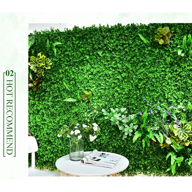 Garden Event Supplies Green Boxwood Hedge Artificial Wall Faux Plants Grass Panels For Wall Decor