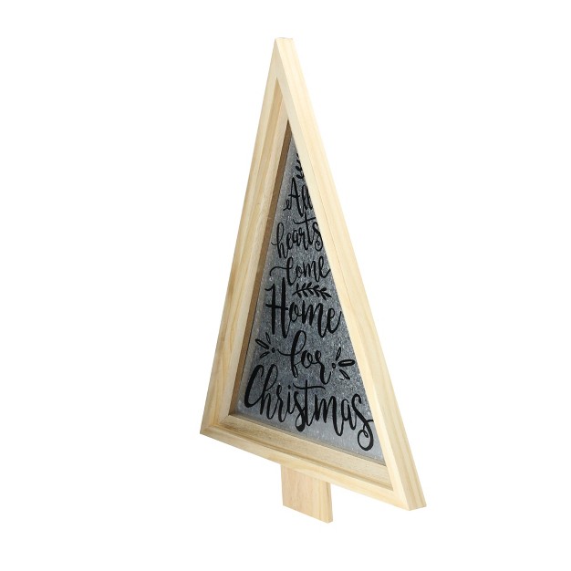 Gray And Beige Triangular Christmas Tree Wall Decor