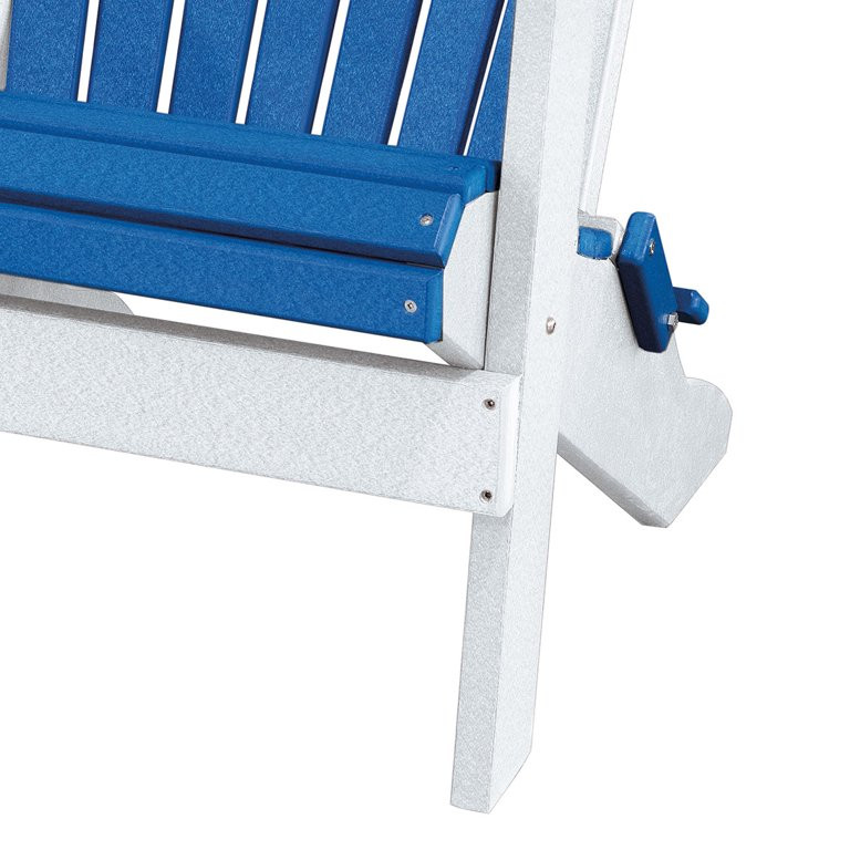 Traditional Adirondack Chair  Folding Design With Contoured Seat  Blue/White   Contemporary   Adirondack Chairs   by Decorn  Houzz