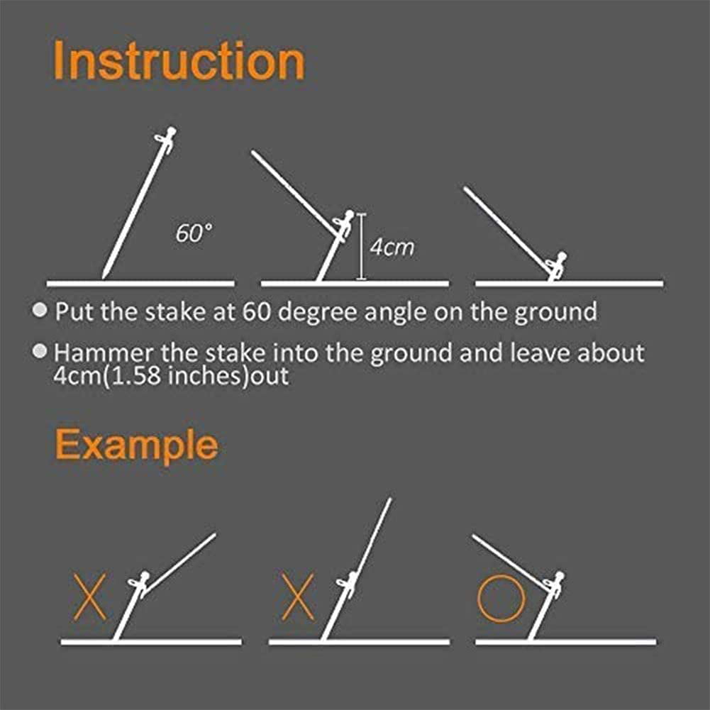 Eurmax Canopy Steel 11.8" Tent Stakes (8 Pack)