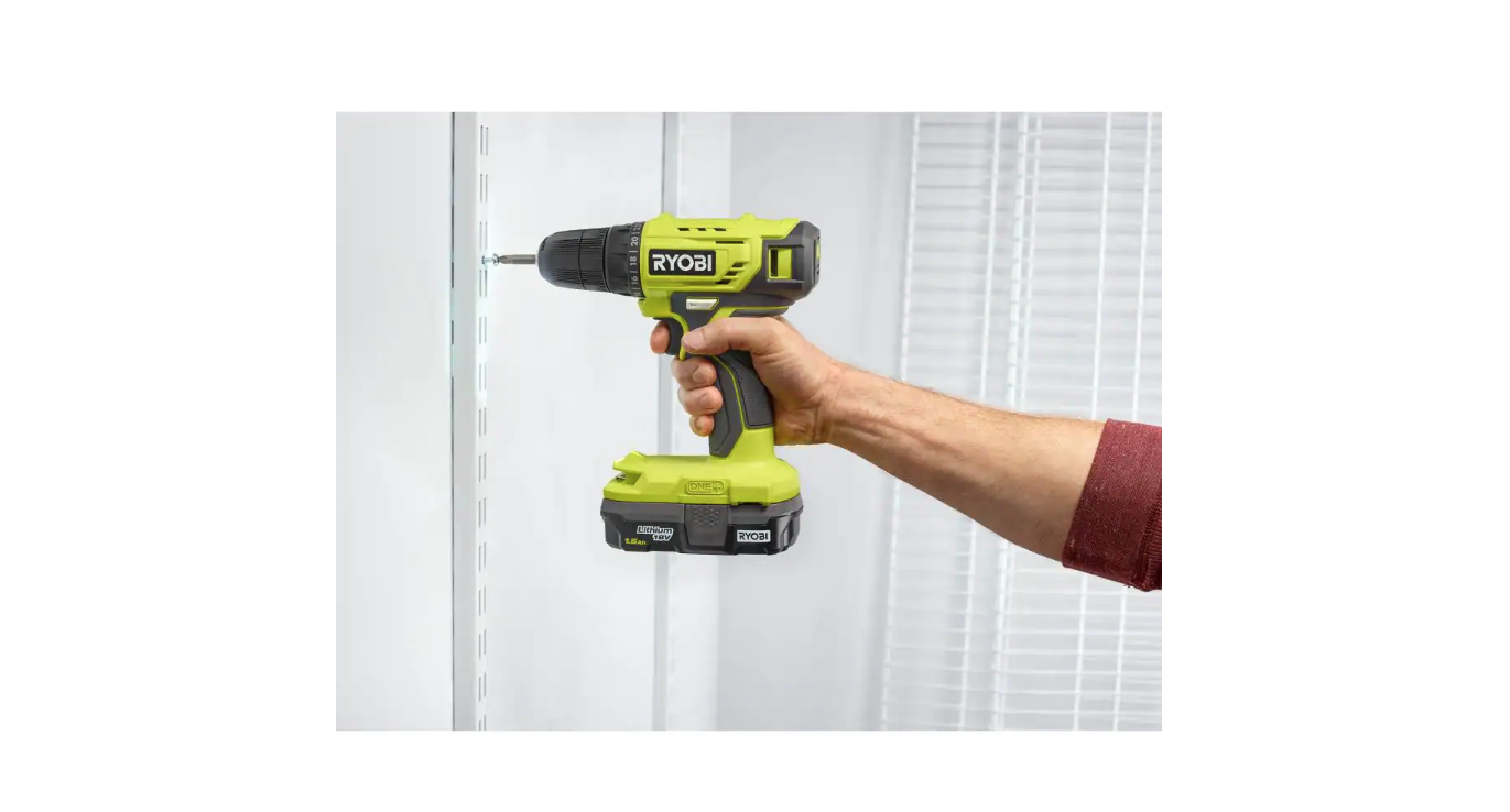 RYOBI PDD209K ONE+ 18V Cordless 3/8 in. Drill/Driver Kit with 1.5 Ah Battery and Charger