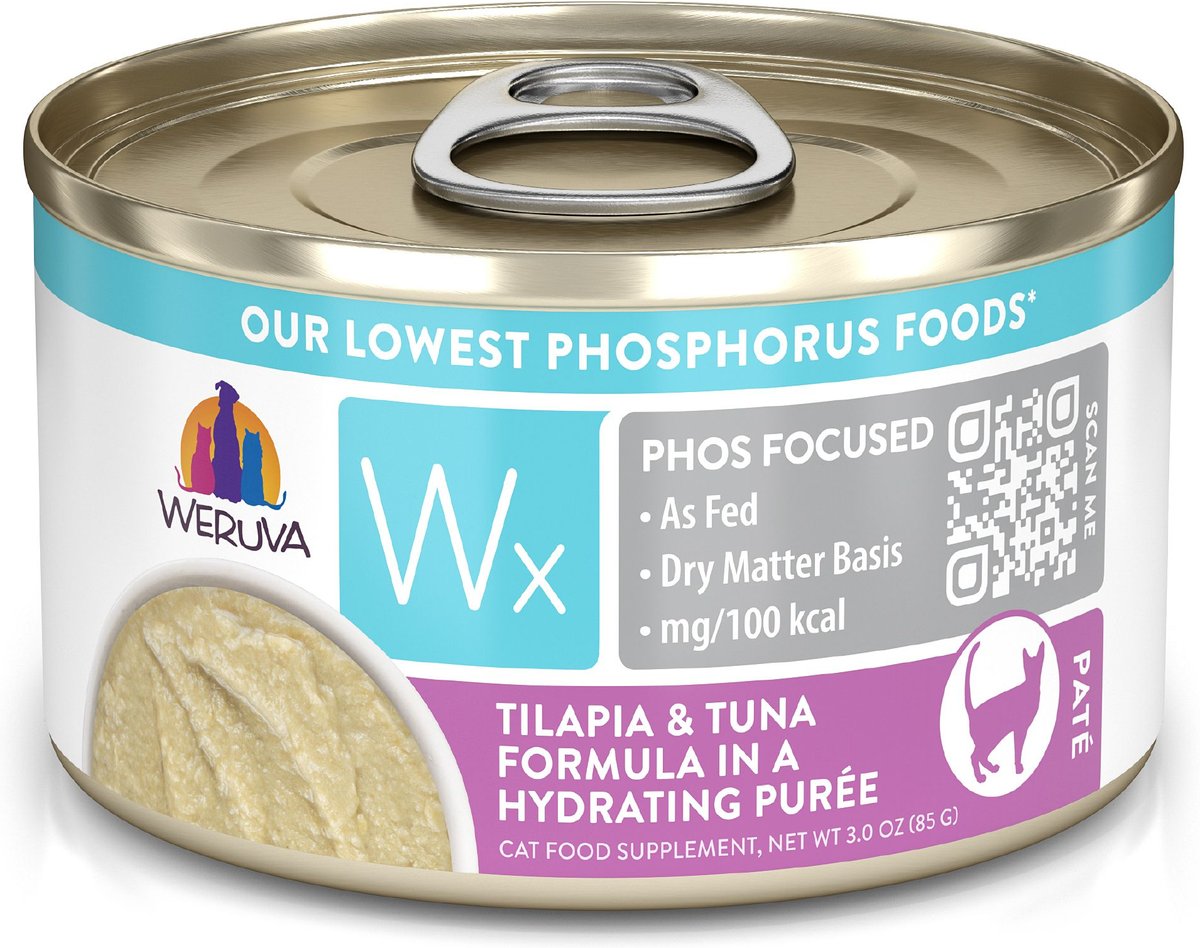 Weruva Wx Phos Focused Tilapia and Tuna Formula In A Hydrating Purée Gra