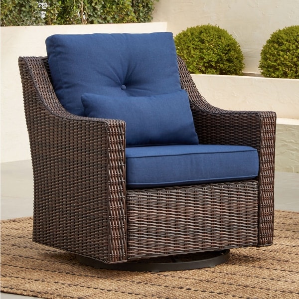 Murphy Outdoor Wicker Patio Furniture Swivel Glider Chair