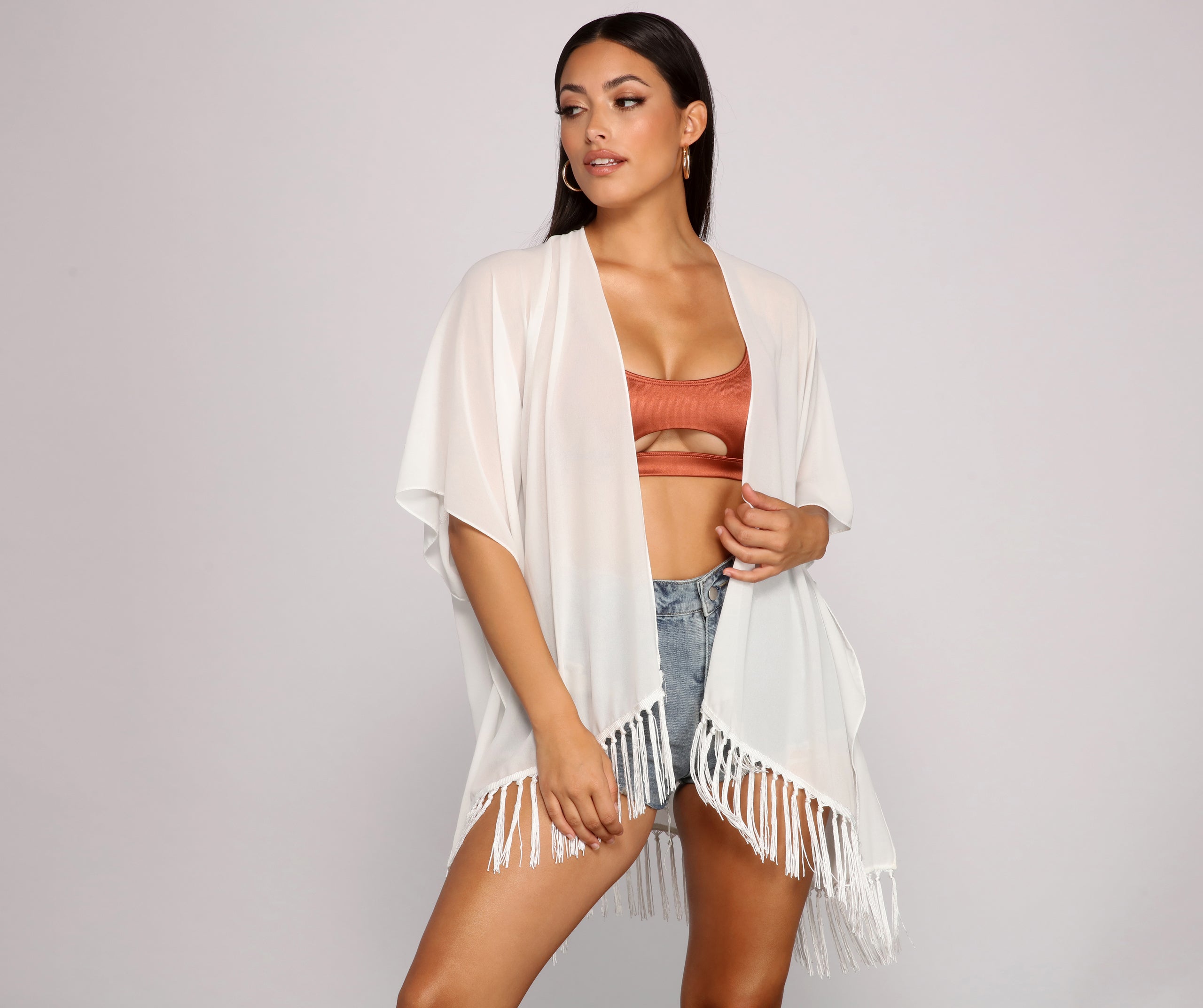 Ready For My Getaway Fringe Kimono