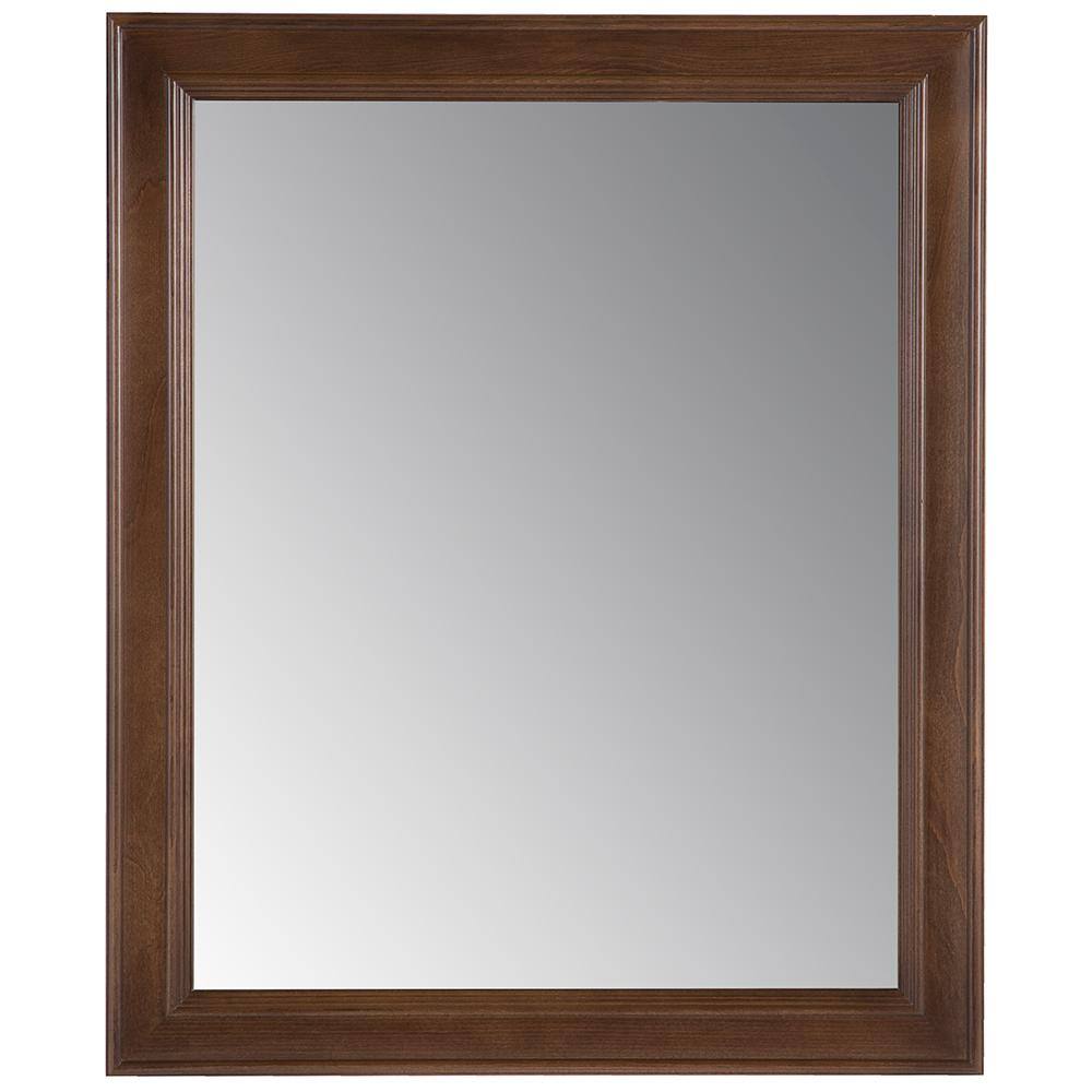 Glacier Bay Glensford 26 in. x 31 in. Single Framed Wall Mirror in Butterscotch GFWM26-BT