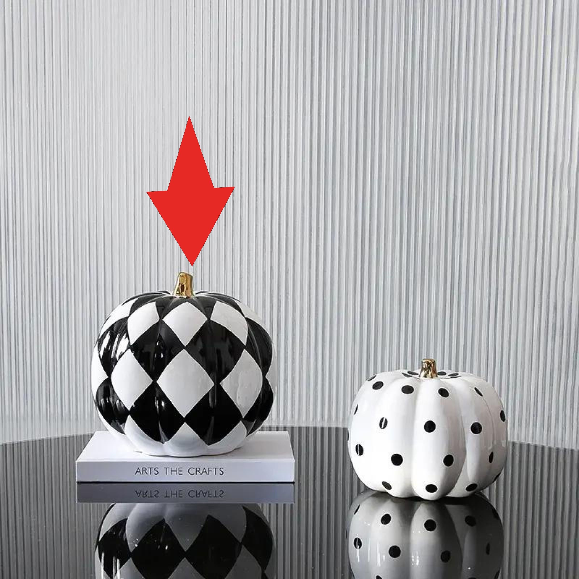 Grid Pumpkin Decoration-A Fa-D1988A