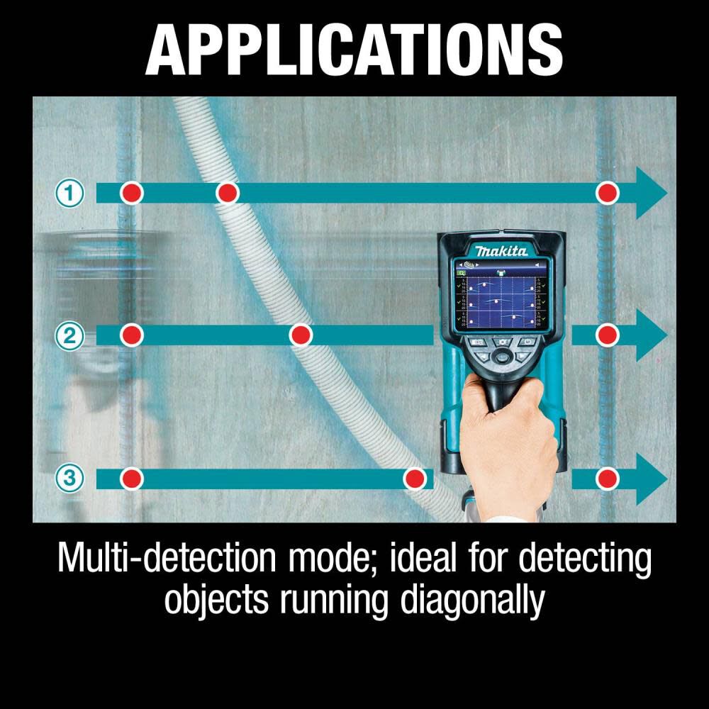 Makita 18V LXT Multi Surface Scanner Bare Tool with Interlocking Storage Case DWD181ZJ from Makita