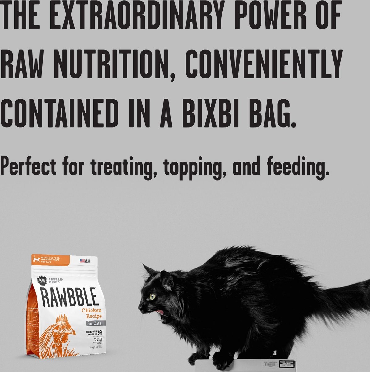 BIXBI RAWBBLE Chicken Recipe Grain-Free Freeze-Dried Cat Food