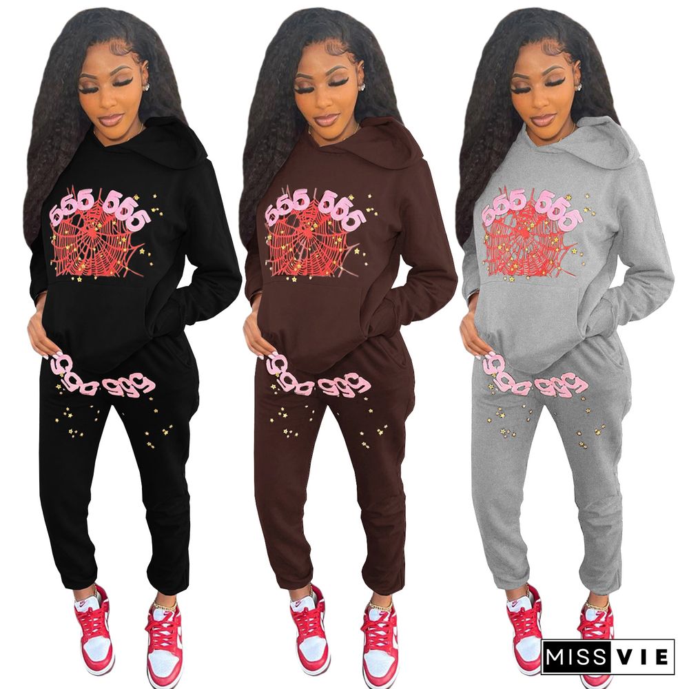 Hooded Sweatshirt Jogger Pants Street Tracksuit