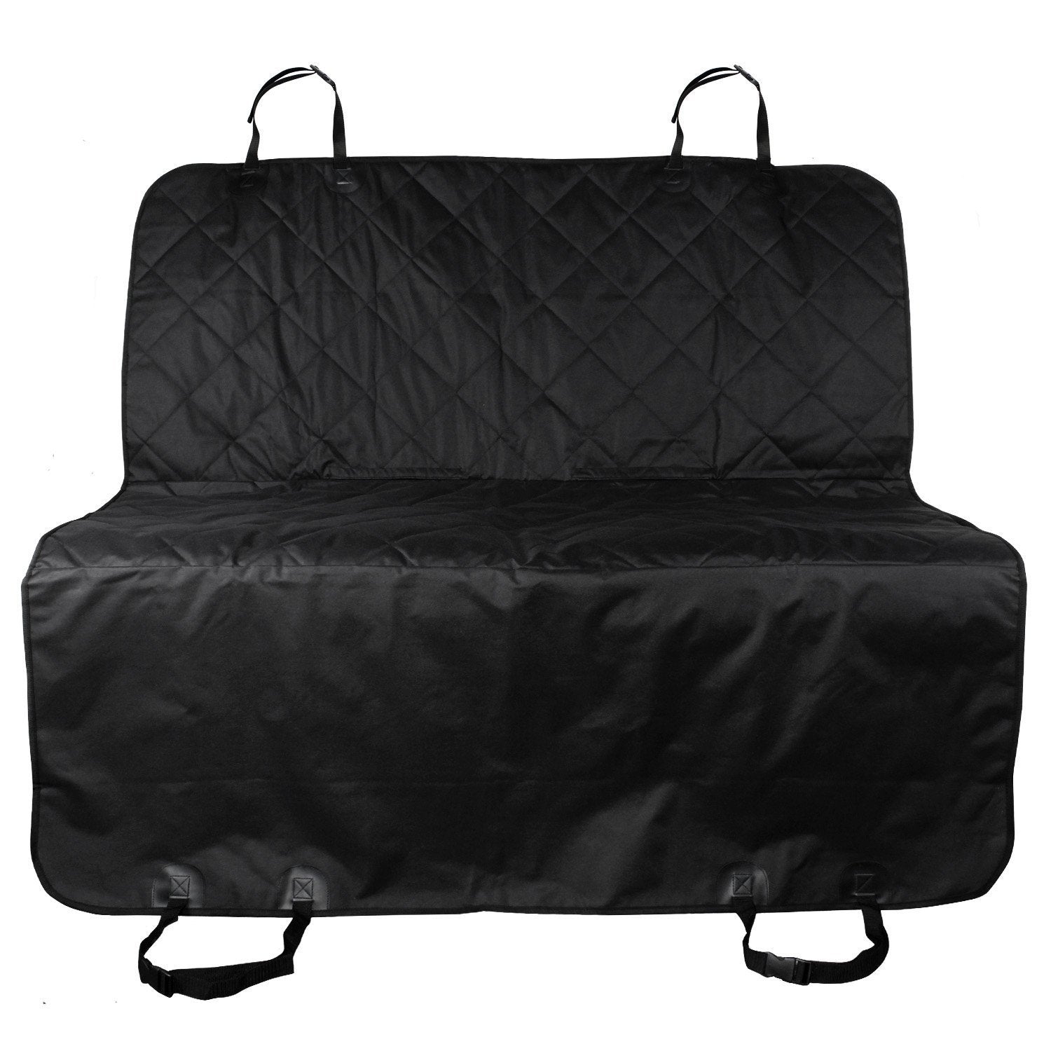 Dog Car Seat Cover Waterproof Protector With Seat Anchors and Head Straps - Black