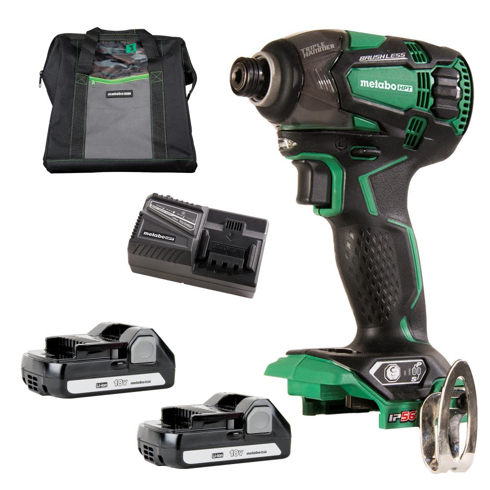 Metabo HPT 18V BL Triple Hammer Impact Driver Kit