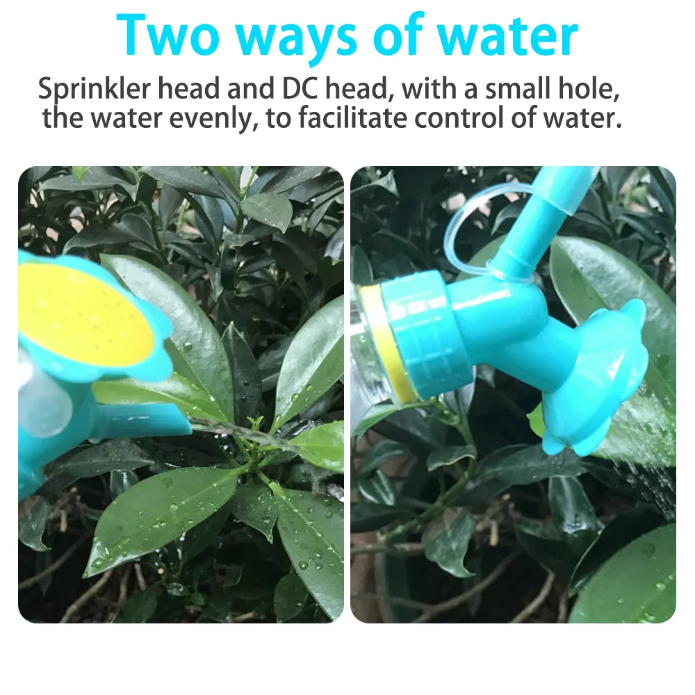 2In1 Watering Sprinkler Nozzle Water Bottle Plastic Sprinkler Flower Waterer Supplie Garden Tool Portable Household Potted Plant