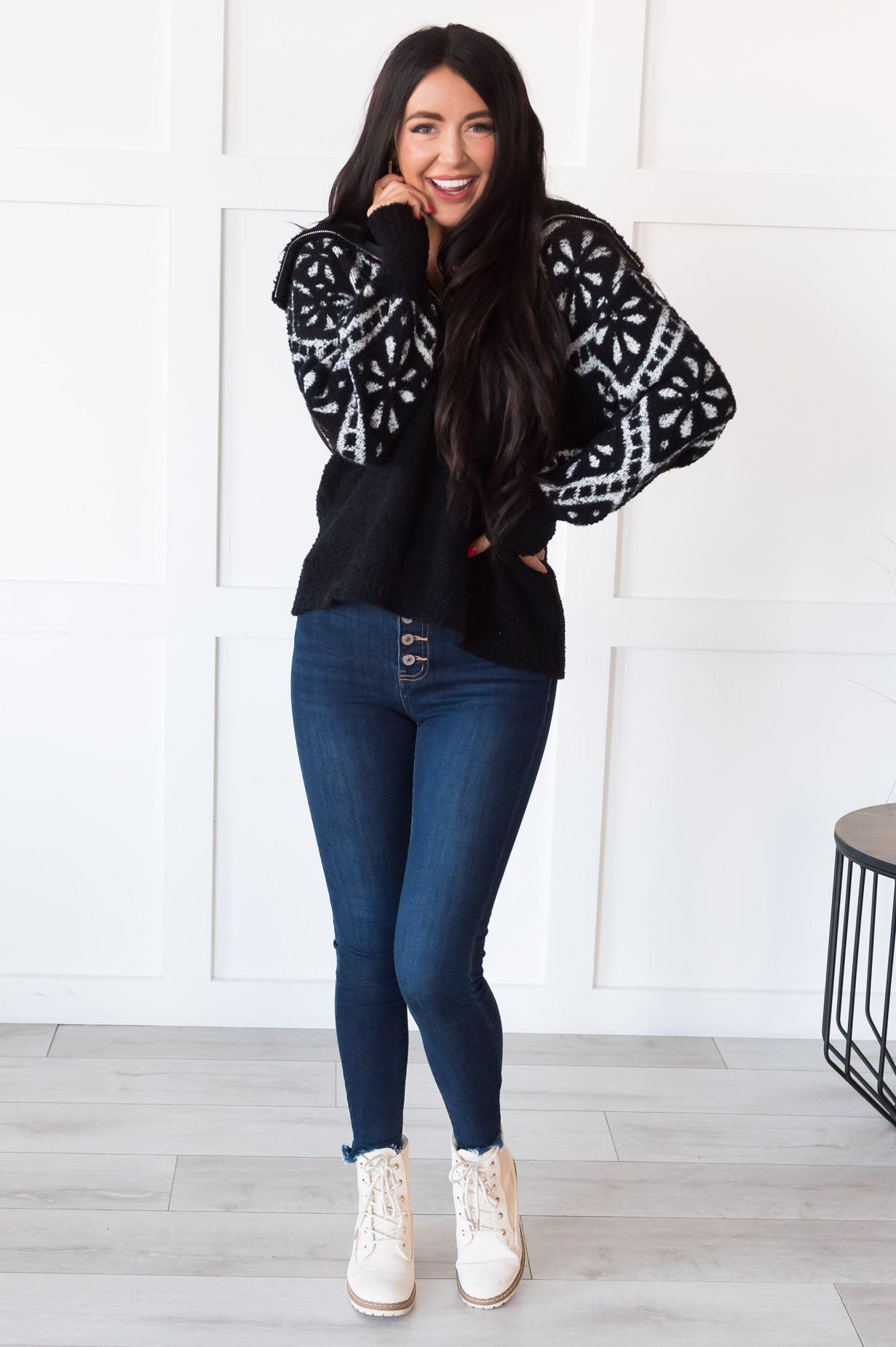 Hidden Gem Modest Pullover Sweater