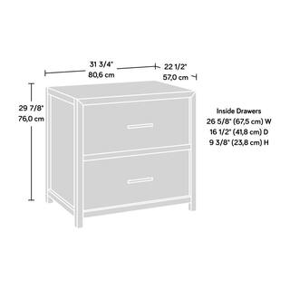 SAUDER Pacific View Chalked Chestnut Decorative Lateral File Cabinet with 2-Drawers 427360