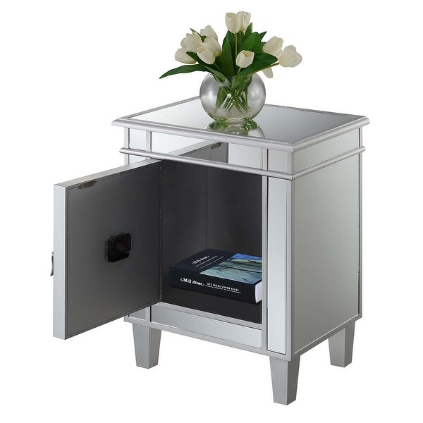 Silver Orchid Abel Gold Coast Clock End Table