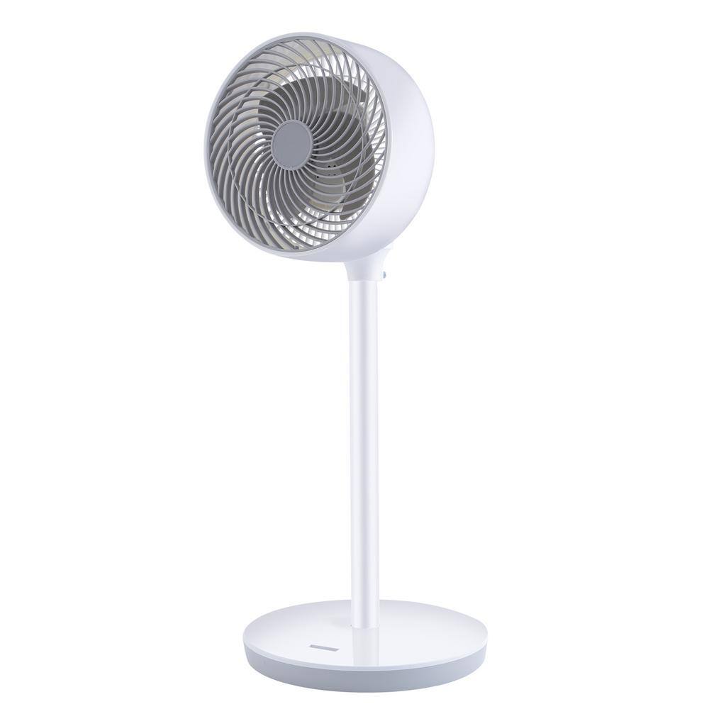 Tidoin White 10 in. 3-Speed Stand Pedestal Fan for IndoorOutdoor with 3 Modes 15 Hours Timer and 70 Oscillating Circulating DHS-YDHI-WRC