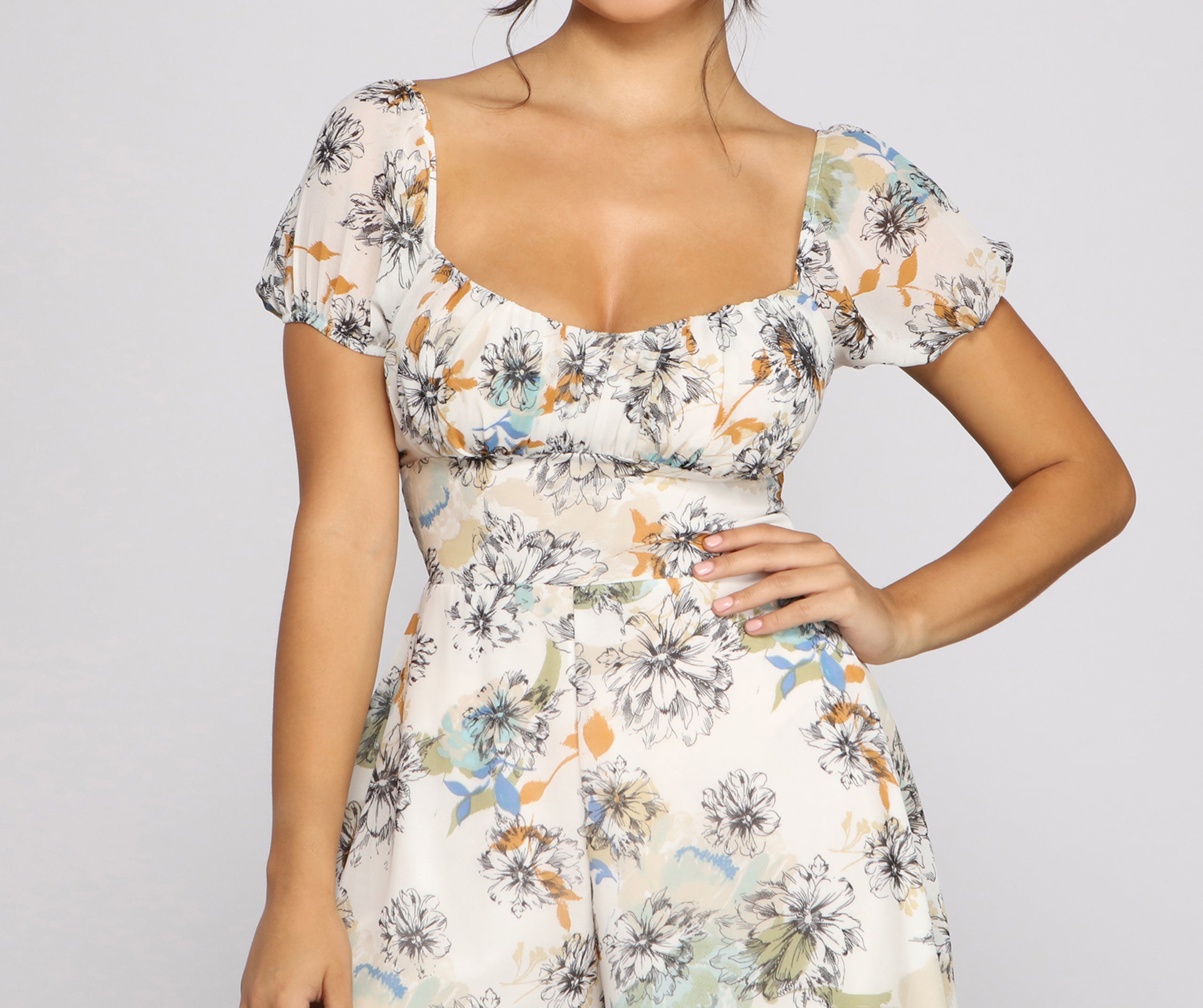 Floral Days Chiffon Romper