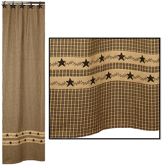 Primitive Berries Shower Curtain 72x72