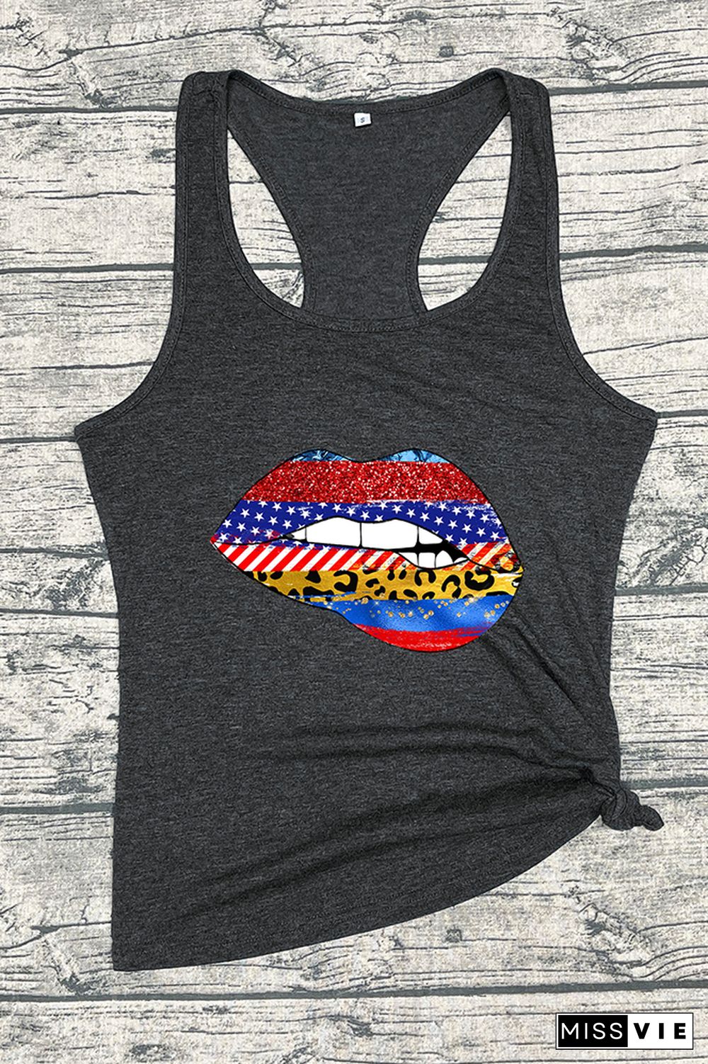 Patriotic Lips Graphic Tee Wholesale