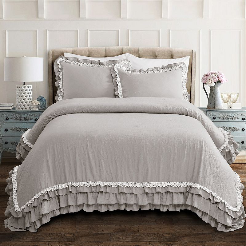 Lush Decor Ella Ruffle Lace Comforter Set