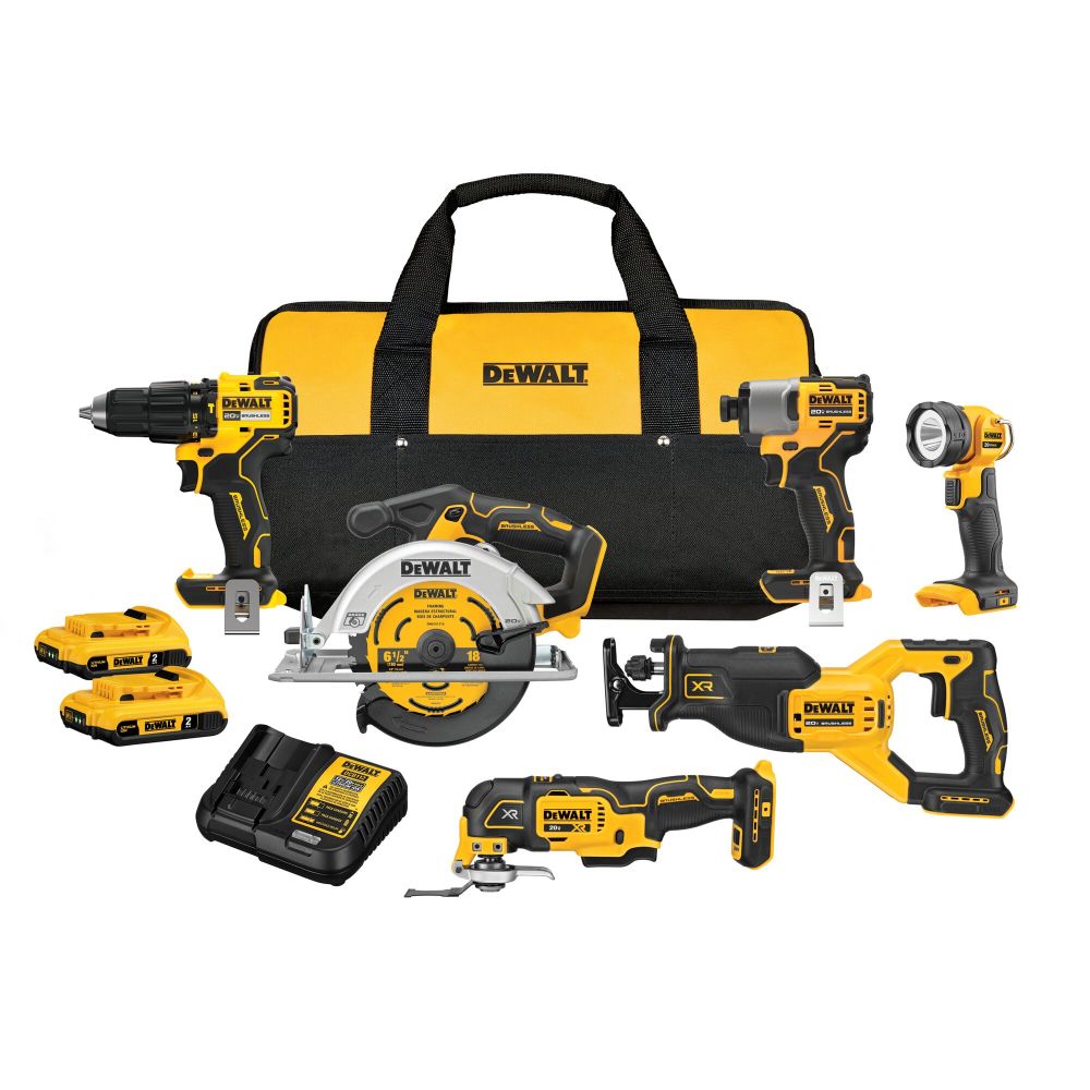 DEWALT 20V MAX Brushless 6 Tool Combo Kit DCK628D2 from DEWALT