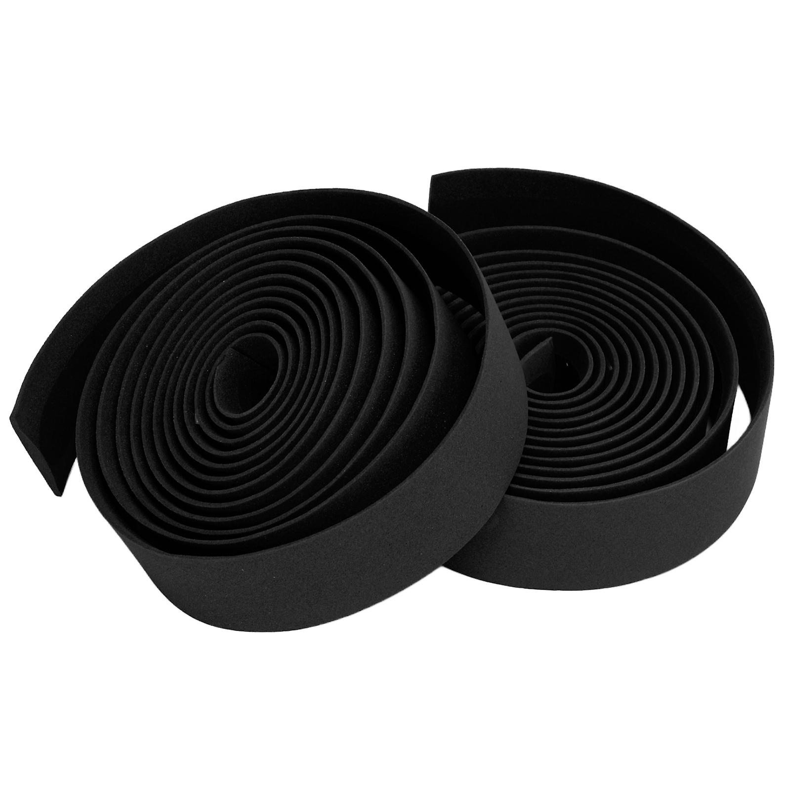 2pcs Bike Handlebar Tape Comfortable Nonslip Sweatproof Durable Bicycle Bar Tape For Road Bikes Cycling(black )