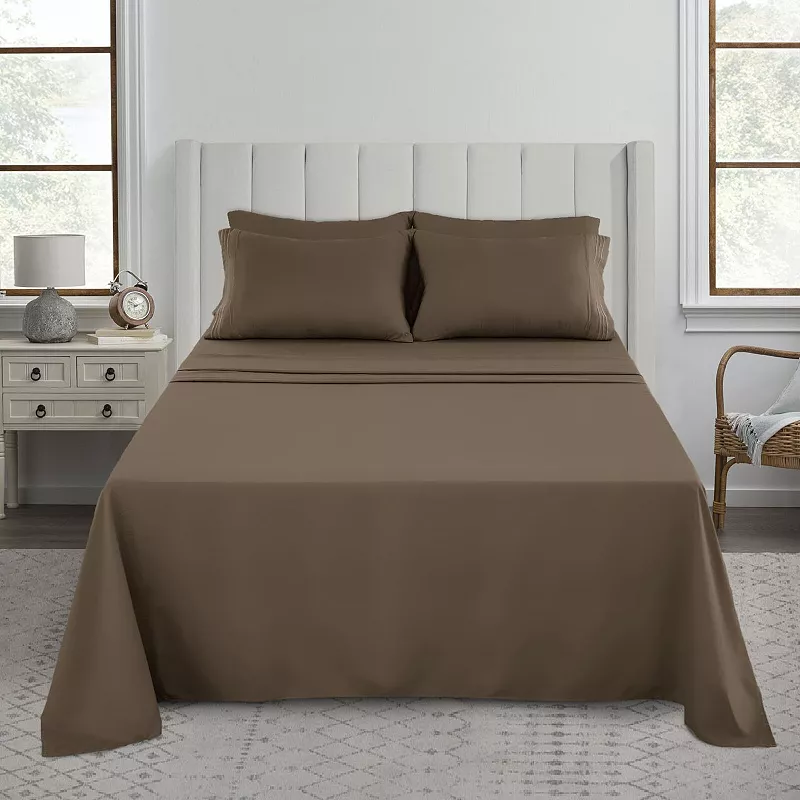 Microfiber Solid Bed Sheet Set - Lux Decor Collection