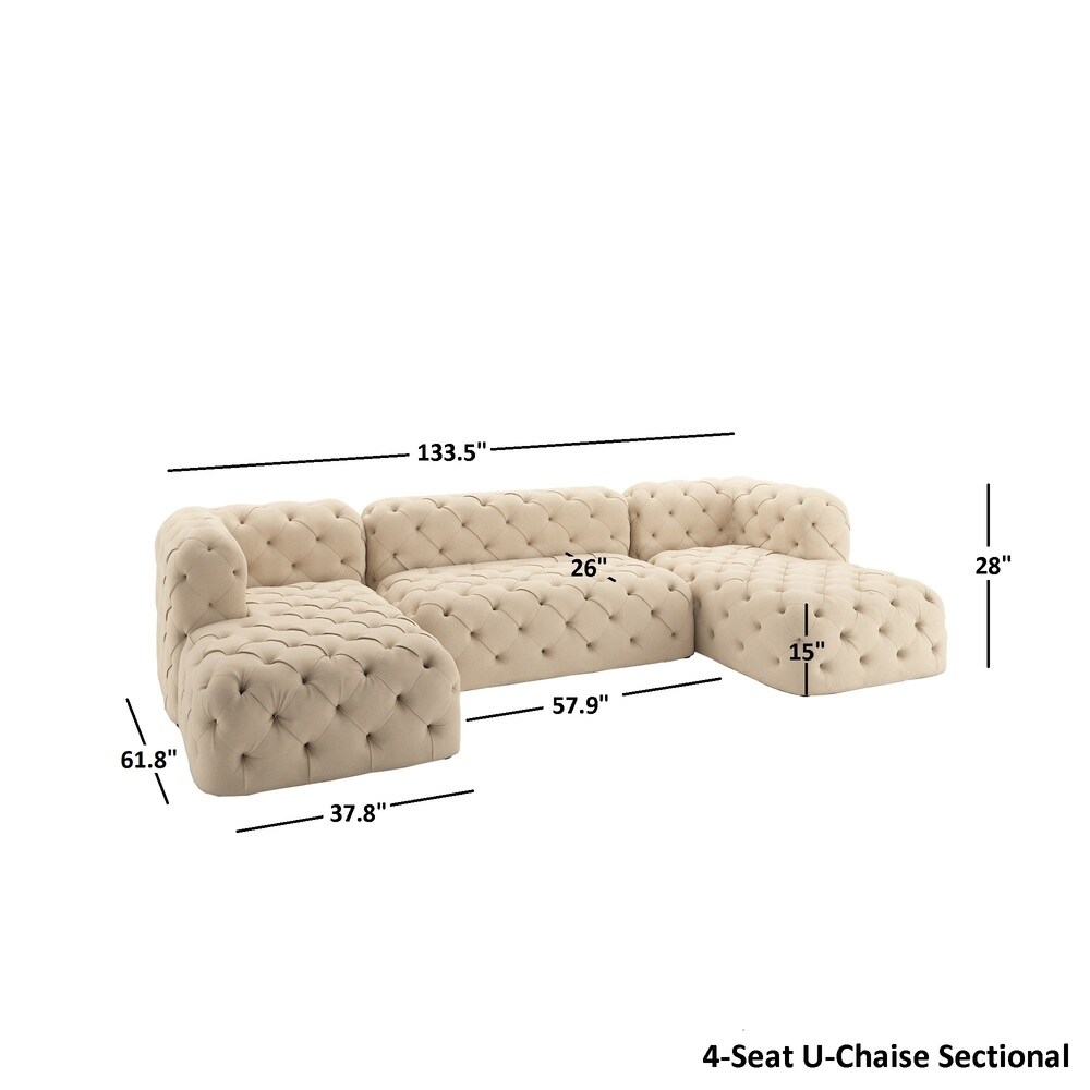 Knightsbridge II Chesterfield U shape Sectional by iNSPIRE Q Artisan