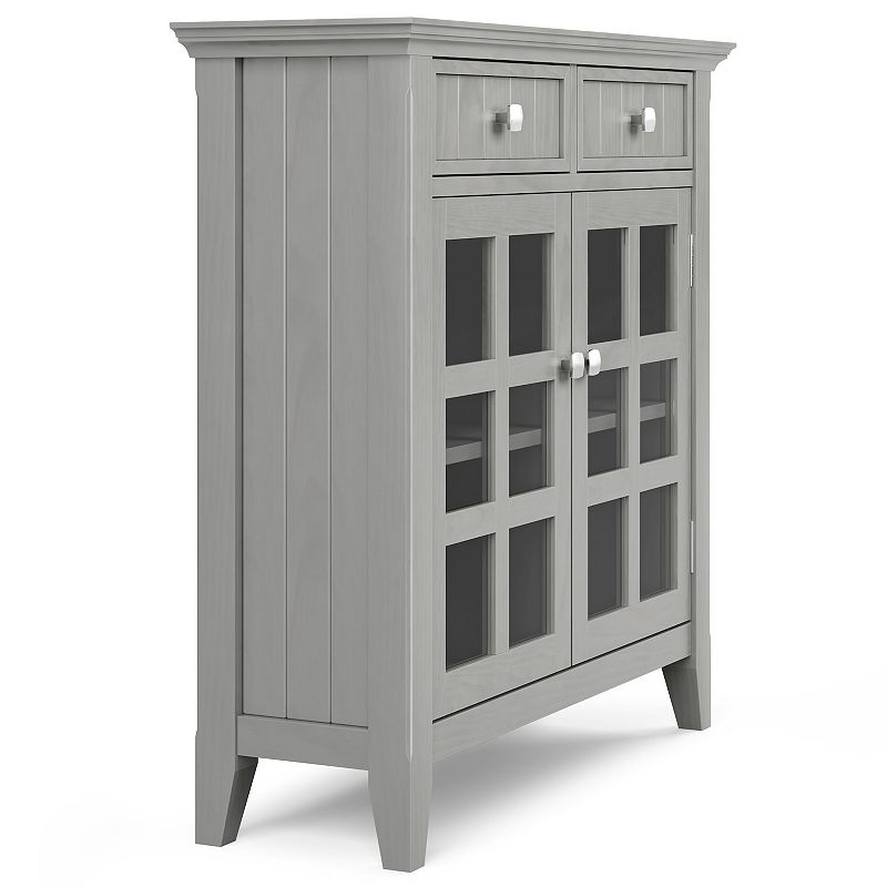 Simpli Home Acadian Rustic Entryway Hallway Storage Cabinet